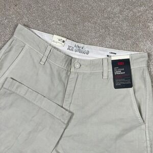 NEW Levis XX Chino Loose Straight Pants Mens 31x32 Tan Linen Blend NWT